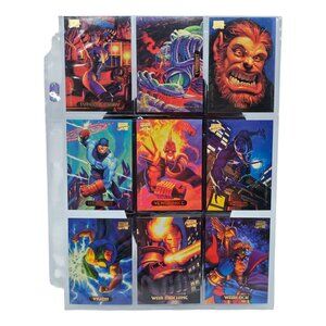 1994 Marvel Masterpieces Comic Trading Cards 9-Card Sheet Featuring Warlock Visi